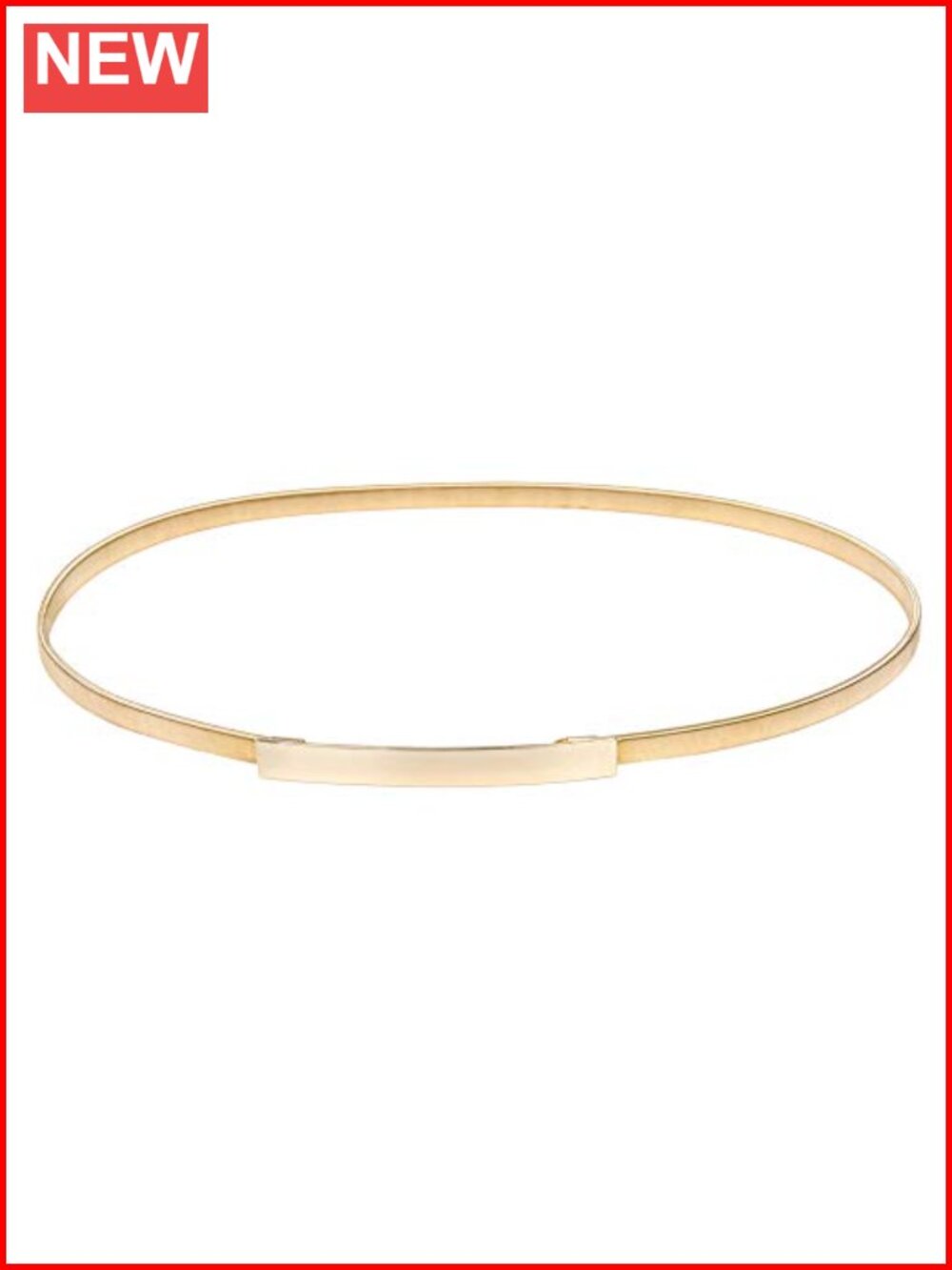 Women's Skinny Metal Cinch Belt Elastic Waistband Adjustable Hook Fastening
